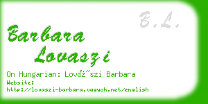 barbara lovaszi business card